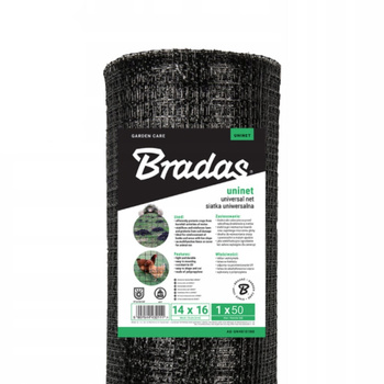 Siatka uniwersalna UNINET 40g/m2 oczko 14x16mm 50 x 1 m Bradas AS-UN4010050