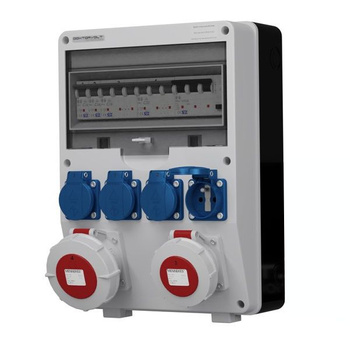 Rozdzielnica budowlana TD-S/FI 32A 16A 4x230V gniazda Mennekes Doktorvolt DV-2466-F