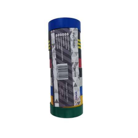 Taśma izolacyjna multikolor 19x20m ZESTAW E30-PVC1920ZC