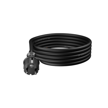 Przewód przyłączeniowy 3m z wtyczką prostą 250V 16A 3x2,5 mm² IP44 H07RN-F PP-40H czarny W-97218