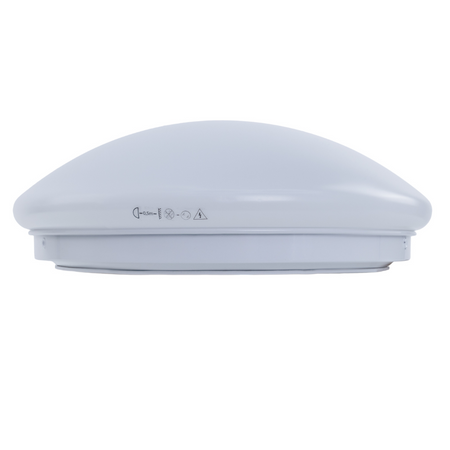 Plafoniera Plato 1xE27 IP44 mleczny klosz biała C37-PLA-260-1E27