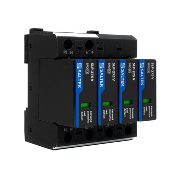 Ogranicznik przepięć typ 2 40kA SLP-275 V/4 do 350V DC szyna DIN warystorowy ochronnik przepięciowy dla niskiego napięcia A01722