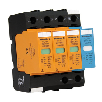 Ogranicznik przepięć ochronnik przepięć VPU I 3+1 280V/12,5kA Weidmüller 1352230000