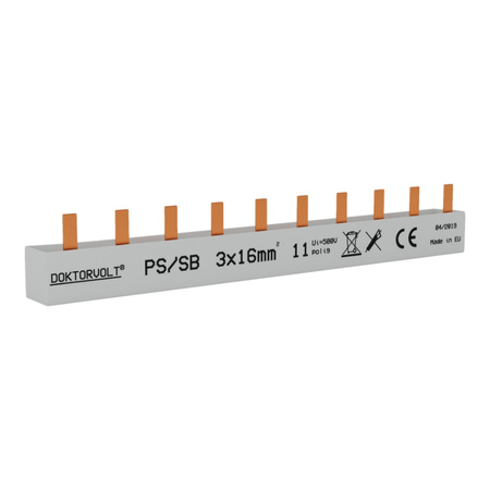 Szyna łączeniowa sztyftowa PS/S 3F 11Mod 16mm2 DV-5149-PSS