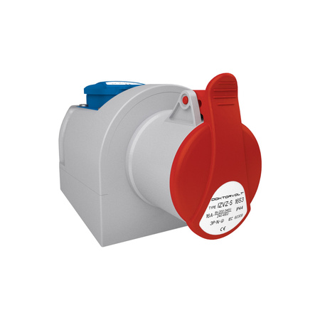 Gniazdo natynkowe siłowe CEE 16A/5P + 230V/16A IZVZ-S 1653 DV
