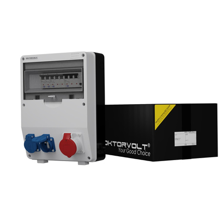 Rozdzielnica budowlana TD-S/FI 16A 2x230V gniazda Mennekes Doktorvolt DV-6947-F