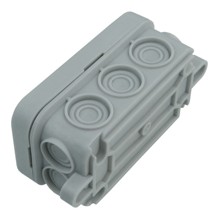 Puszka natynkowa 80x43x37mm 10-membran IP55 Elettrocanali EC411C1