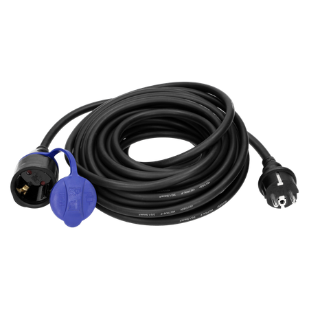 Przedłużacz warsztatowy bryzgoszczelny kabel olejoodporny 230VAC/16A 10 m Schuko OR-AE-13169(GS)/10M