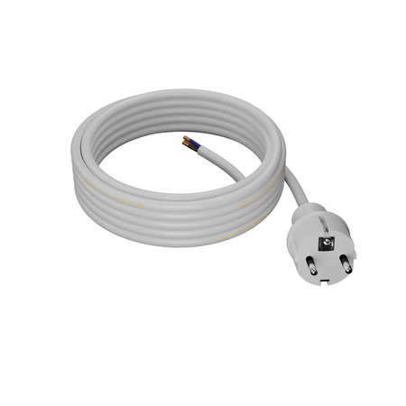 Przewód przyłączeniowy 4m z wtyczką prostą 250V 16A 3x1,5 mm² IP44 H05VV-F PP-40H biały W-98385