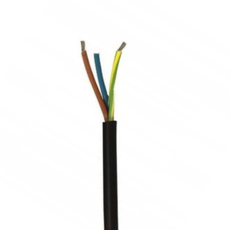 1m Przewód gumowy OnPd 3x1,5 czarny okrągły H07RN-F kabel 010000173