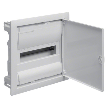 Rozdzielnica podtynkowa 1 rzędowa 12 modułowa skrzynka elektryczna biała Hager Volta 1x12 VU12AT