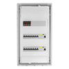 Rozdzielnica modułowa podtynkowa 3x12 zabezpieczona 14xMCB 1xRCCB VDE  ogranicznik przepięć Saltek okablowana skrzynka elektryczna Hager 630,50x348x98mm zaciski rozgałęźne L1, L2, L3, N, PE Doktorvolt DV-6241-PT