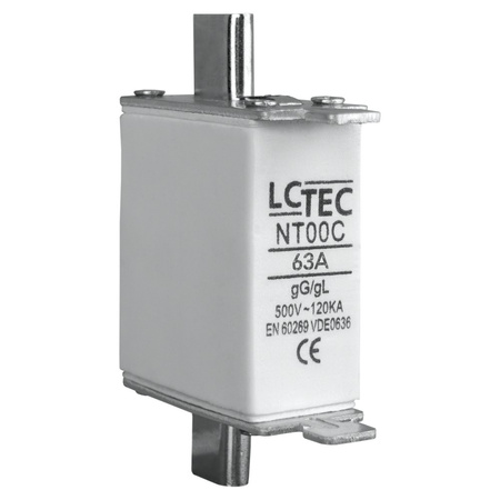 Wkładka topikowa przemysłowa zwłoczna kompaktowa BM 63A NT00C gG/gL NT00C63A