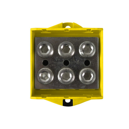Złączka szynowa 6-95mm2 żół-ziel 6 otwor AL/CU TH35 1P Morek MAA3095Y10