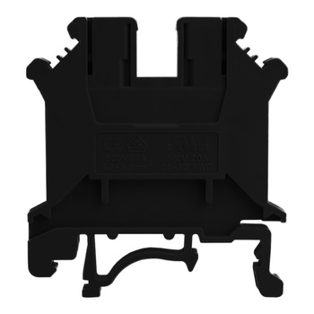 Złączka szynowa przelotowa czarna śrubowa 10mm2 1P VDE UL PC10-01P-13-00A(H)