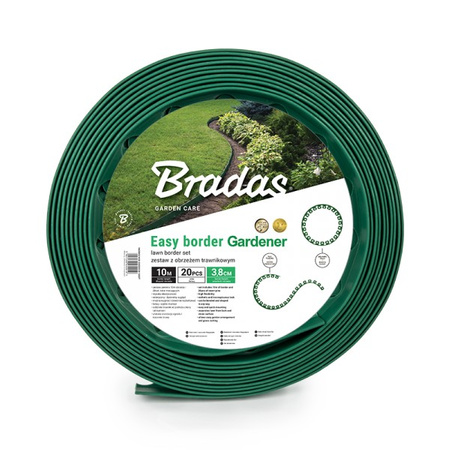 Zestaw obrzeży trawnikowych 10m EASY BORDER zielone Bradas OBEGR3810SET