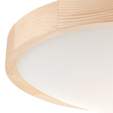 Lampa sufitowa plafon drewniany sosnowy LED 2-punktowy wypukły 37 cm LD-PD-8.2 SOSNA