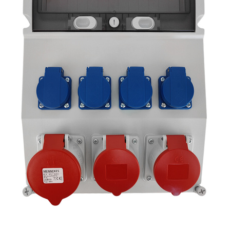 Rozdzielnica budowlana eXT 32A 2x16A 4x230V Schuko Mennekes Doktorvolt DV-2285-D