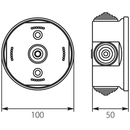 PO-100 puszka natynkowa hermetyczna E-P 31.3 2091