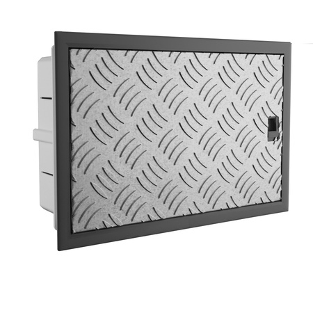 Rozdzielnica podtynkowa IP65 12 modułowa Ryflowane stalowe drzwi M-L 990.12.W