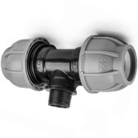 Trójnik do rur PE 32mm / GZ 1" / 32mm PN10 BRADAS DSRA10T32M1