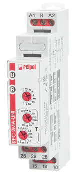 RPC-2MA-UNI Przekaźnikczasowy 2P, 8A, 12…240 V AC/DC, AgSnO2