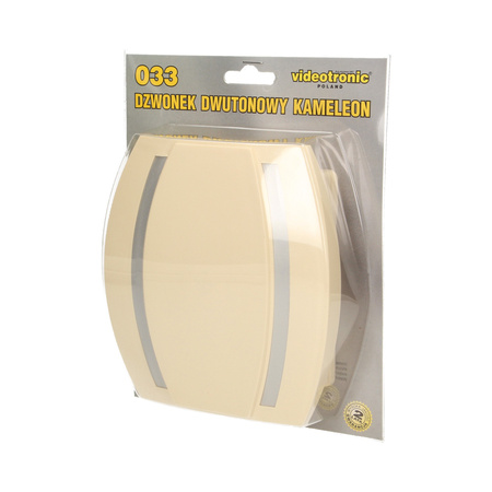 Dzwonek Kameleon Gong 8V. beżowo-srebrny 033/8V/BEŻ-SR