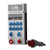 Rozdzielnica budowlana eXT-S/FI 32A 16A kempingowe 2x16A 8x230V + licznik 3 fazowy z kablem SKH Schuko DV-2353-D
