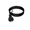 Przewód przyłączeniowy 3m z wtyczką prostą TYP E 230V 16A 2×1,5 mm² H07BQ-F PP-21 czarny W-98579