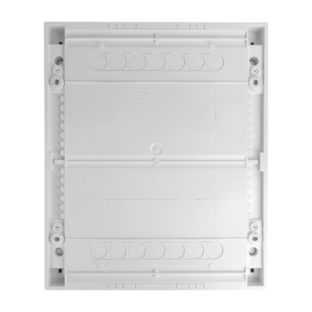 Rozdzielnica modułowa natynkowa 2x12 zabezpieczona 10xMCB 1xRCCB VDE okablowana skrzynka elektryczna Hager 370x305x96,5mm zaciski rozgałęźne L1, L2, L3, N, PE Doktorvolt DV-6326-NT