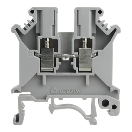 Złączka szynowa przelotowa szara śrubowa 2,5mm2 1P VDE UL PC2.5-01P-11-00A(H)