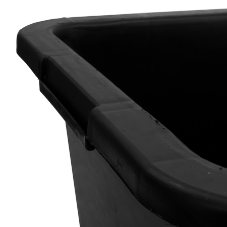 Kastra budowlana prostokątna 80L czarna z regranulatu PP/PE pojemnik na zaprawę beton klej odporna wiadro pojemnik donica kalfas DV-5633