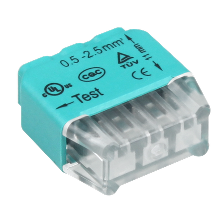 Złączka instalacyjna wciskana 3-przewodowa na drut 0.75-2.5mm2 IEC 300V/24A 10 szt. OR-SZ-8004/3/10