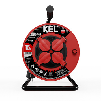 Przedłużacz bębnowy warsztatowy 15m 4x 230V Schuko 3x1,5 H05RR-F W-98685