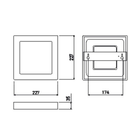 Oprawa LED downlight 18W 3000K/4000K/6400K zmienna barwa światła 1600lm natynkowa/wpuszczana panel BOLERO GTV 0100