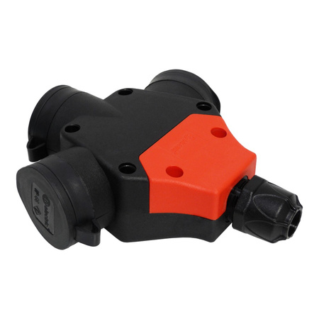 Trójfazowe gniazdo trójdrożne 3x16A 230V schuko IP54 rozgałęźnik TpE 7648
