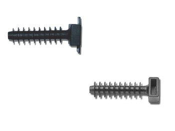 Kołki montażowe do opasek zaciskowych fi 6 mm czarne 100 sztuk 6161