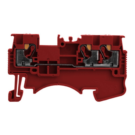 Złączka szynowa 1,5mm2 1P 3-przewodowa zacisk push-in czerwona DS1.5-TW-01P-16-00A(