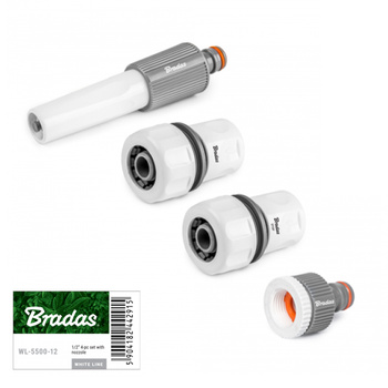 Zestaw 4-elementowy na wąż 3/4" WHITE LINE BRADAS WL-5500-34