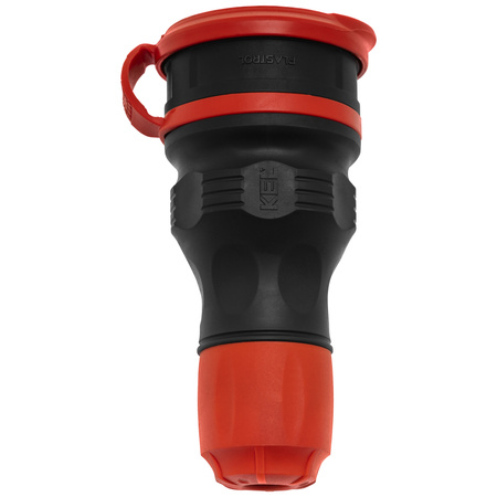 Gniazdo przenośne rozbieralne 230V Schuko IP44 z klapką czarno-czerwone W-01148
