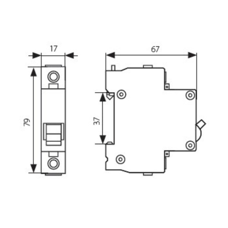 C50A 1P 6kA Wyłącznik nadprądowy bezpiecznik Typ S eska Bemko A00-S7-1P-C50