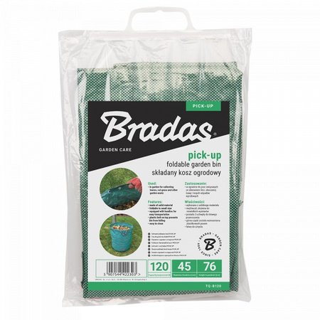 Składany kosz ogrodowy 120L PICK-UP wielofunkcyjny BRADAS TQ-B120