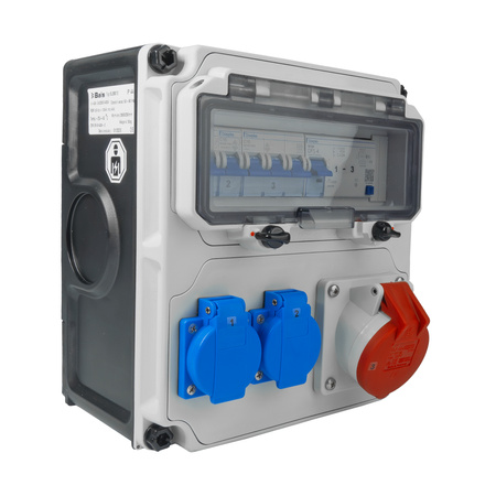 Rozdzielnica budowlana 2x16A 230V Schuko 1x16A CEE IP44 Skrzynka elektyczna BALS BL89010