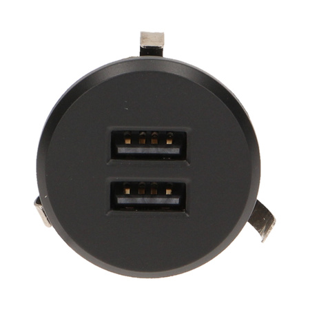 Ładowarka 2xUSB wpuszczana w blat. czarna OR-AE-1368/B