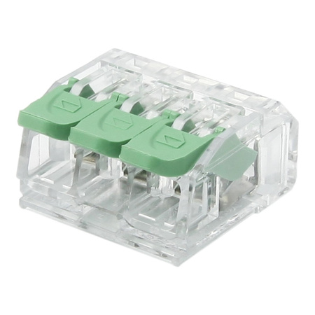 Szybkozłączka instalacyjna 3x0.2-4.0 mm² VDE UL 450V 32A DGN 1 sztuka 100 sztuk DG221-5.6-03P-17-00A