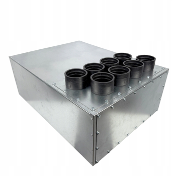 Skrzynka rozdzielcza rozdzielacz rurowy wentylacyjny fi 160 8x75 mm E-KRTZP-8X75/160-OC