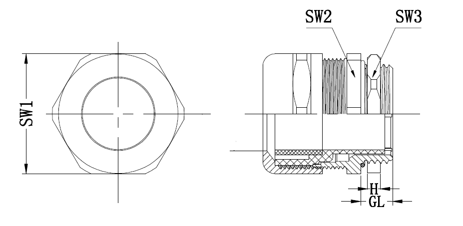 M20 Kabelverschraubung metrisch Messing vernickelt 8-12mm IP68  DGN 3183 