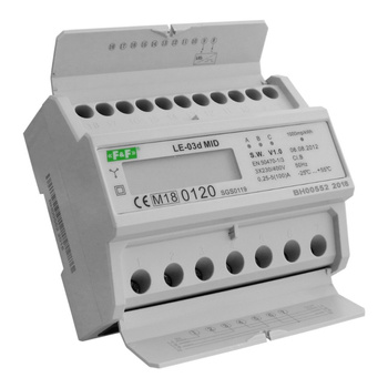 3 fazowy 0,25÷10(100)A licznik wskaźnik zużycia energii trójfazowy LE-03d MID F&F 2365