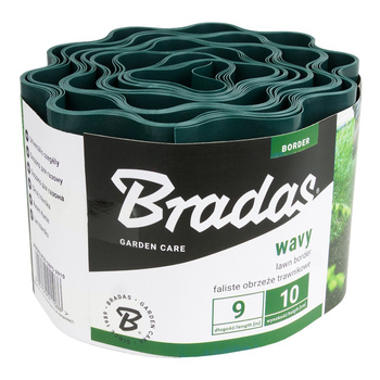 Obrzeże faliste trawnikowe palisada 9m/10cm zielone OBFG 0910