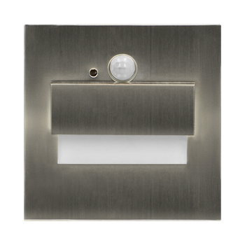 TRACO LED 1 5W oprawa schodowa podtynkowa 12VDC 30lm 6000K satyna czujnik ruchu i zmierzchu OR-OS-6165LR6/N